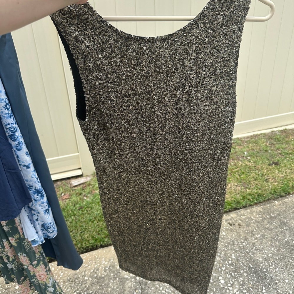 Fate Black and Gold Mini Dress